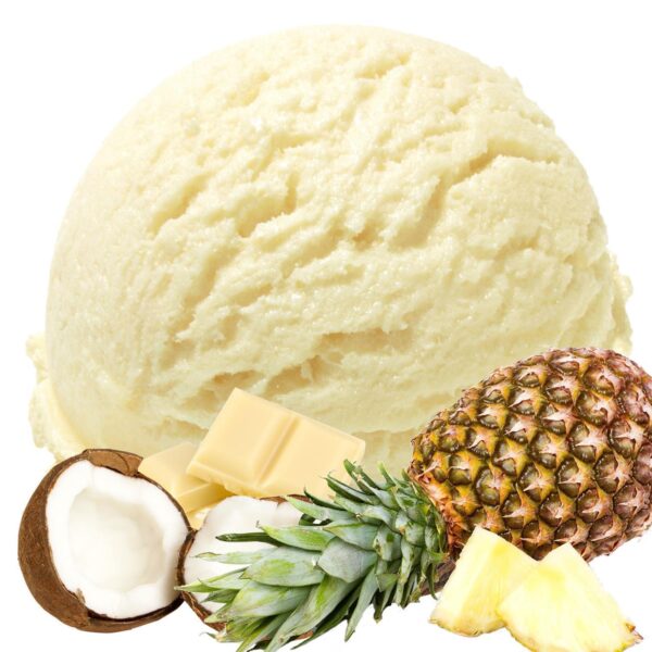Ananas Kokos Weiße Schokoladeneis | Eispulver | Laktosefrei | Vegan | Keto | Glutenfrei