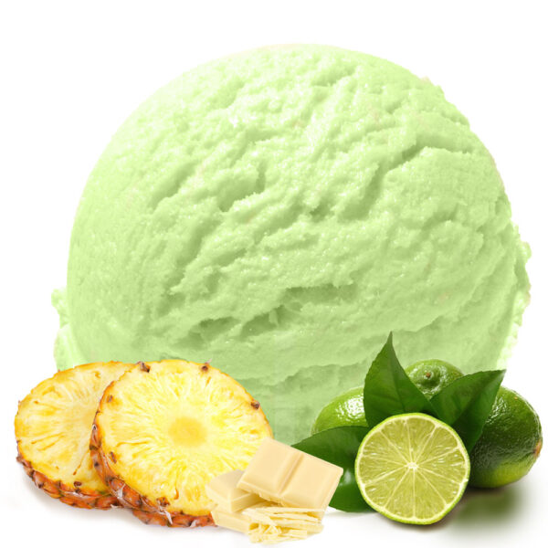 Ananas Limetten Weiße Schoko Eis | Speiseeispulver