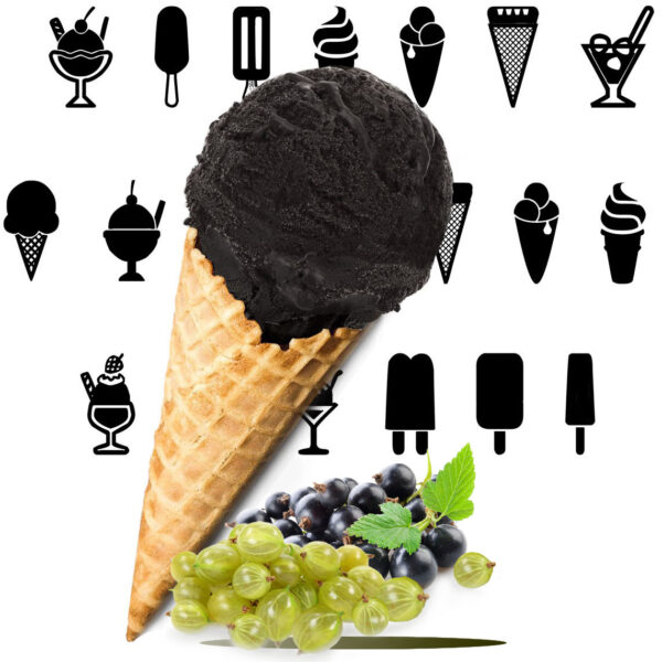 Beeren Mix Schwarzes Eis | Eispulver