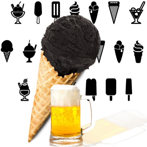 Bier Schwarzes Eis | Eispulver