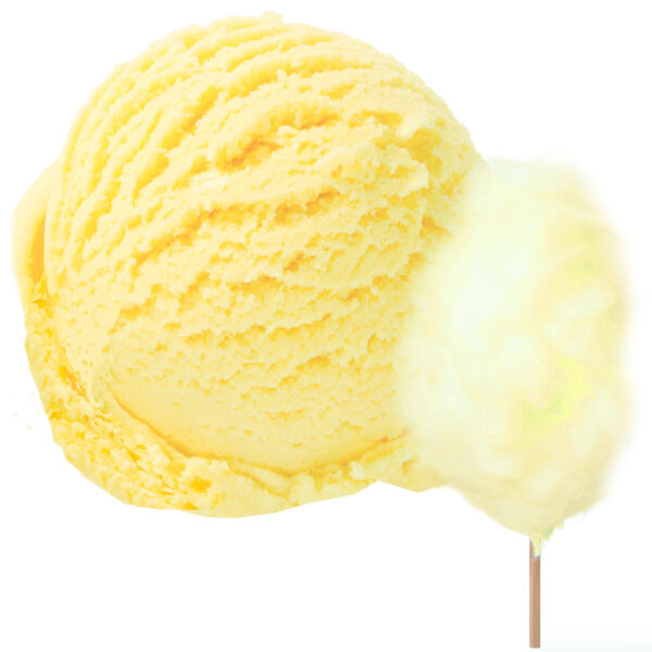 Gelbe Zuckerwatte Eis | Speiseeispulver