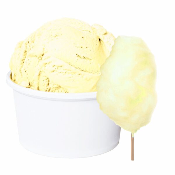 Gelbe Zuckerwatte Low Carb Eis Vegan | Eispulver