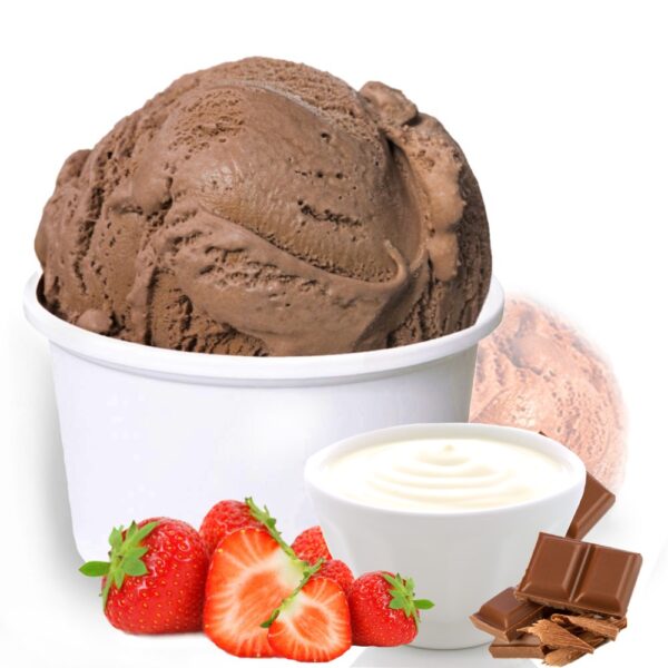 Schoko Erdbeer Joghurt Low Carb Eis Vegan | Eispulver