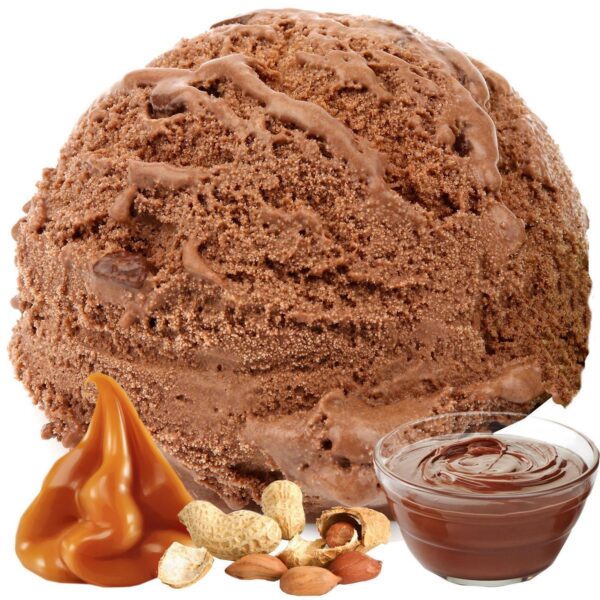 Schoko Karamell Erdnuss Nougat Eis | Eispulver | Laktosefrei | Vegan | Keto | Glutenfrei