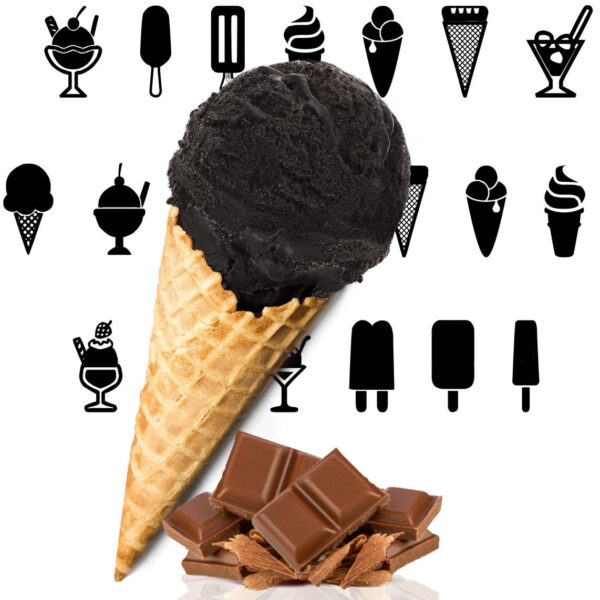 Schokolade Schwarzes Eis | Eispulver
